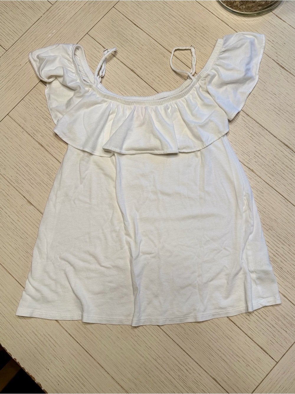 Lilly Pulitzer XS la fortuna off the shoulder top - resort white | NWOT